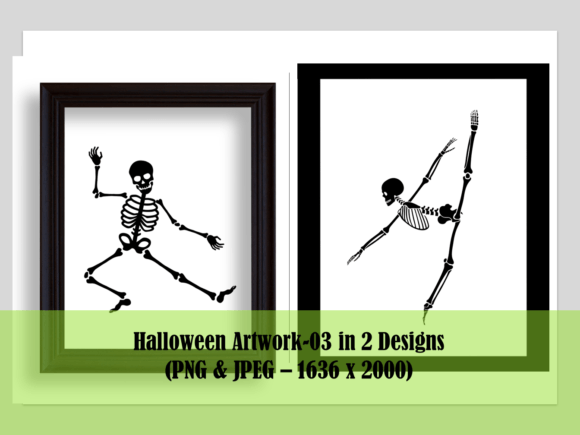 Download Halloween Artwork 03 - Dancing Skeletons - Halloween artwork Collection