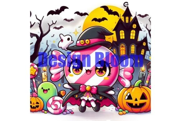 Download Lollipop Ghost Halloween Artwork for POD - Halloween artwork Collection