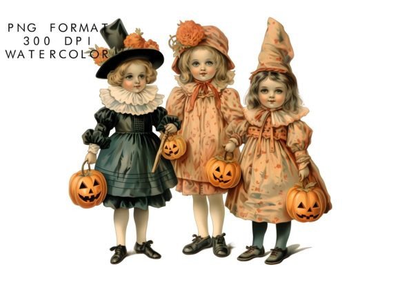 Download Watercolor Halloween Doll Sublimation - Premium Resources