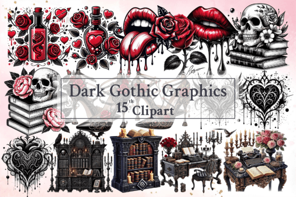 Download Dark Gothic Graphics Clipart Bundle - Gothic graphics Collection