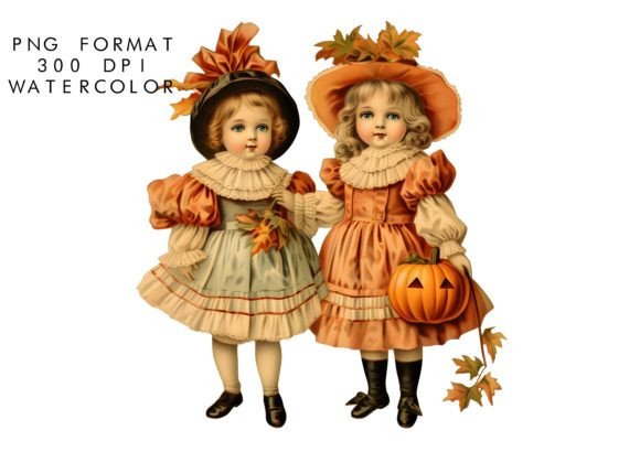 Download Watercolor Halloween Doll Sublimation - Premium Bundle